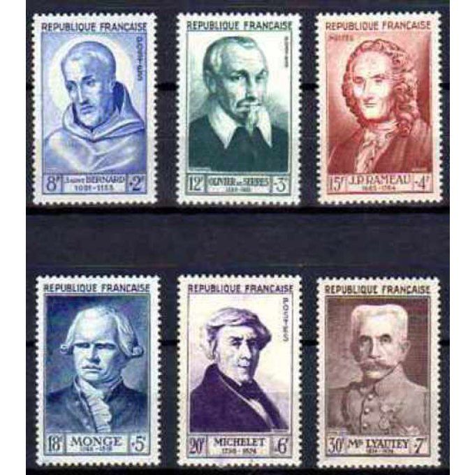 Fance 1953 - Yvert n° 945 à 950 neuf ** luxe MNH