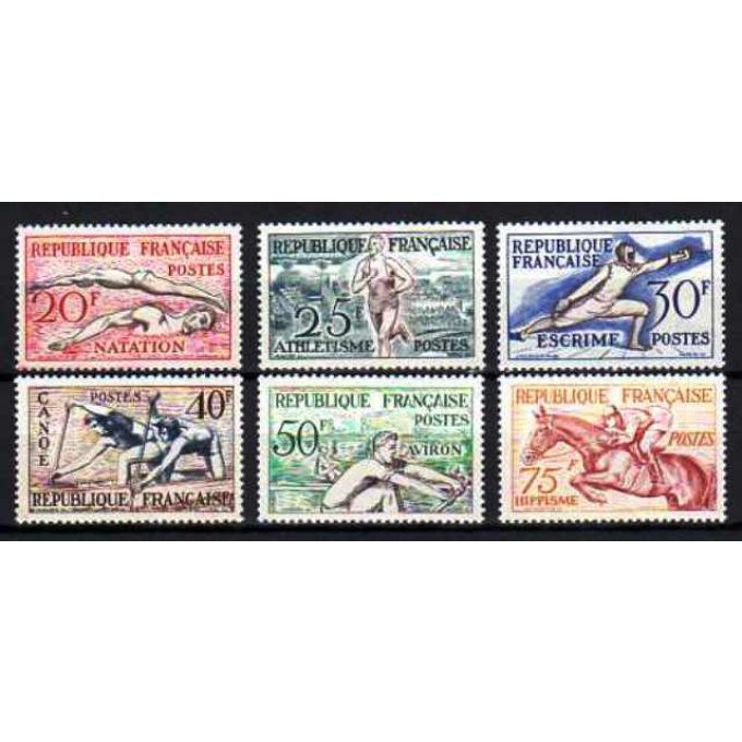Fance 1953 - Yvert n° 960 à 965 neuf ** luxe MNH