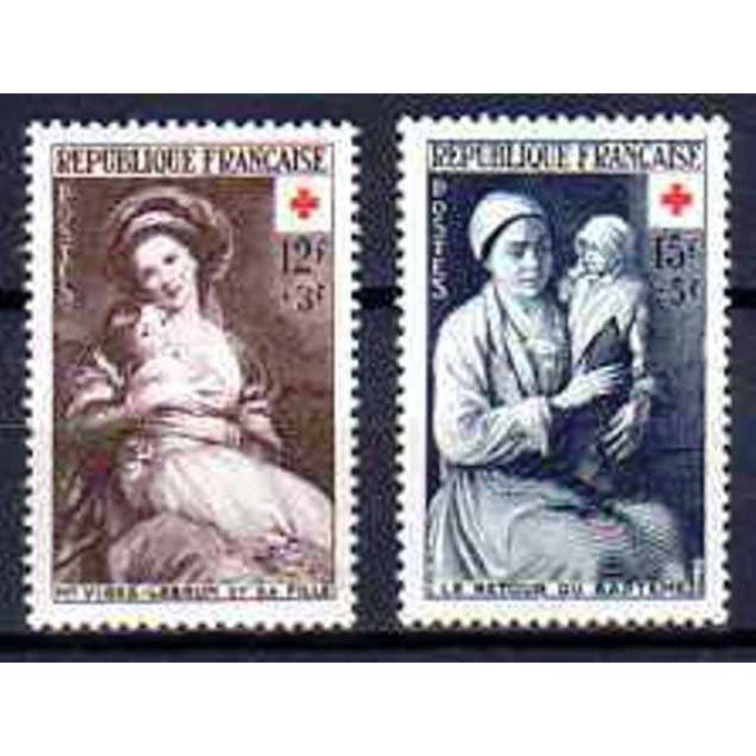 Fance 1953 - Yvert n° 966 et 967 neuf ** luxe MNH