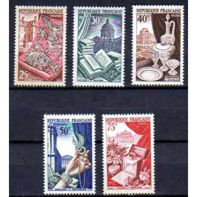 Fance 1954 - Yvert n° 970 à 974 neuf ** luxe MNH