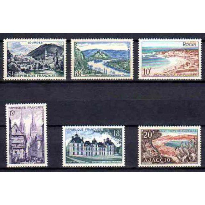Fance 1954 - Yvert n° 976 à 981 neuf ** luxe MNH