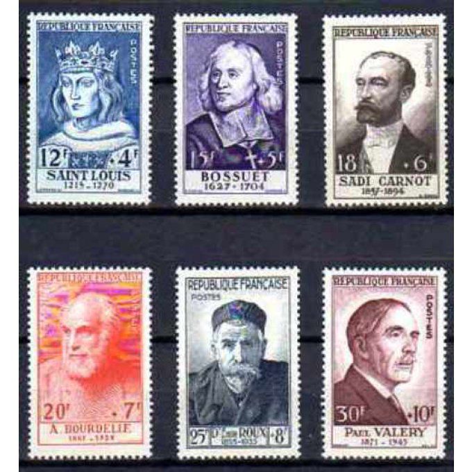 Fance 1954 - Yvert n° 989 à 994 neuf ** luxe MNH