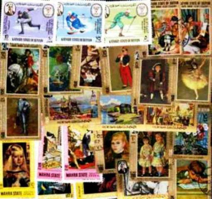 Collections de timbres d'Aden et Dépendances