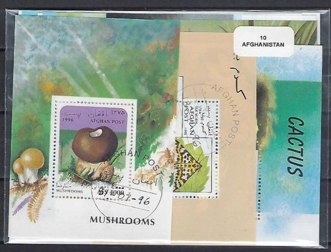 Collections de blocs d'Afghanistan oblitérés