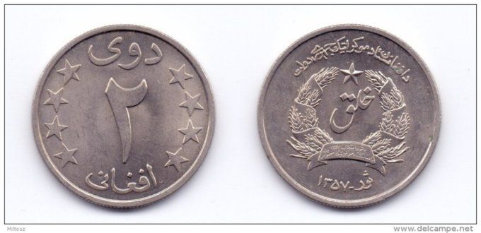 Afghanistan 1978 pièce neuve de 2 Afghanis KM#994 UNC