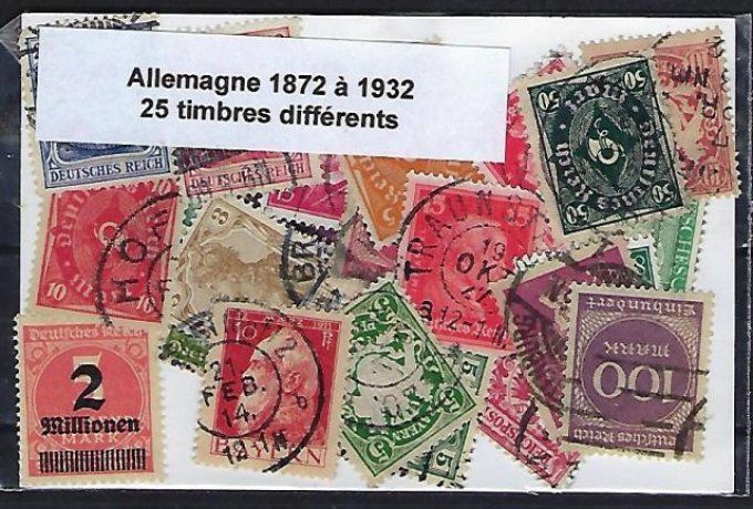 Collections de timbres d'Allemagne période de 1872 à 1932