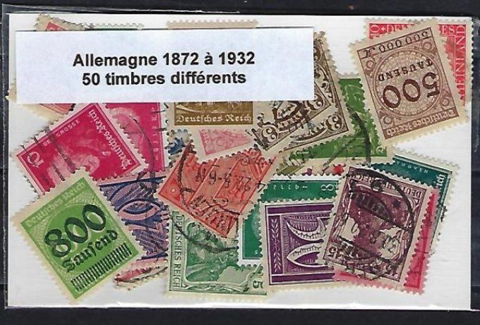 Collections de timbres d'Allemagne période de 1872 à 1932