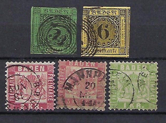 Collections de timbres d'Allemagne Bade - Lot 1