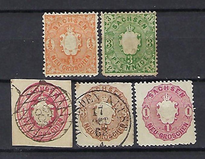 Collections de timbres d'Allemagne Saxe - Lot 2