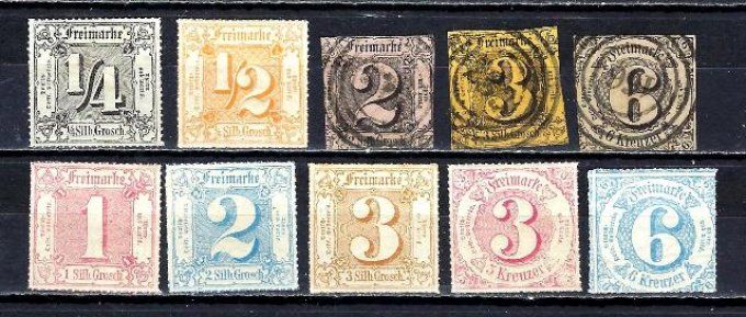 Collections de timbres d'Allemagne Tour et Taxis - Lot 1 