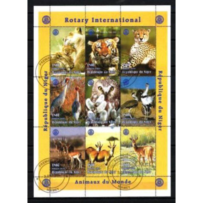 Niger 1998 (104) série complète de 9 timbres oblitérés