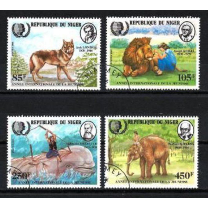 Niger 1985 (105) série complète de 4 timbres oblitérés