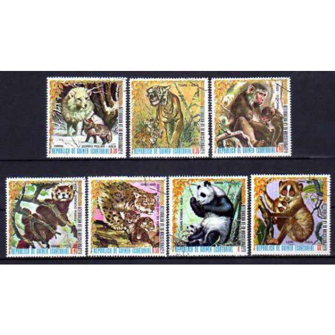 Guinée Equatoriale 1976 (10) série complète de 7 timbres oblitérés