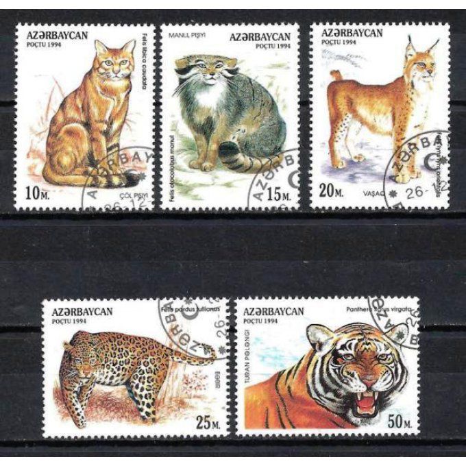 Azerbaidjan 1994 (113) série complète de 5 timbres oblitérés