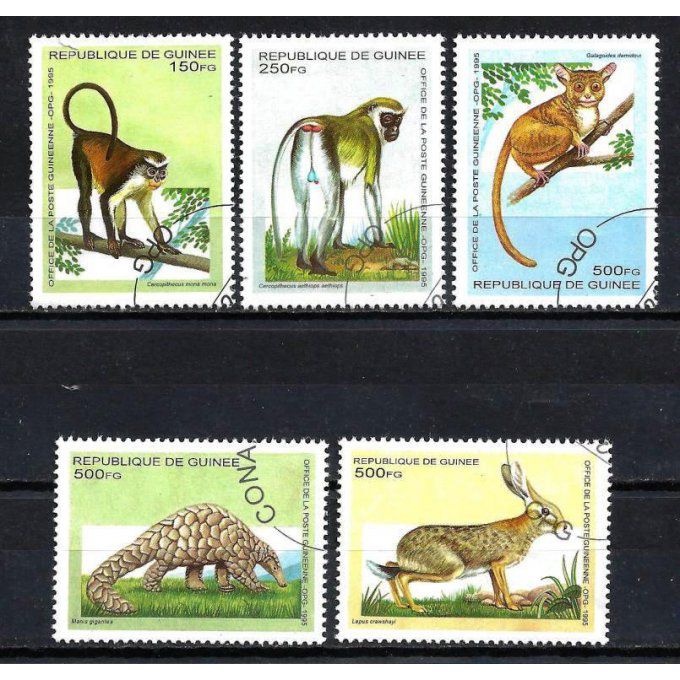 Guinée 1995 (114) série complète de 5 timbres oblitérés