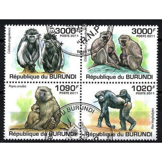 Burundi 2011 (118) série complète de 4 timbres oblitérés