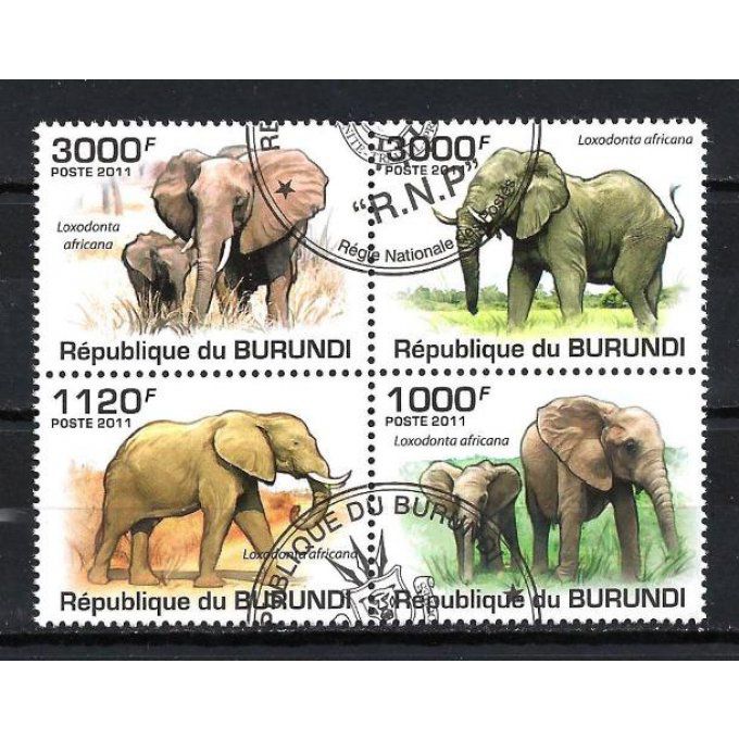 Burundi 2011 (119) série complète de 4 timbres oblitérés