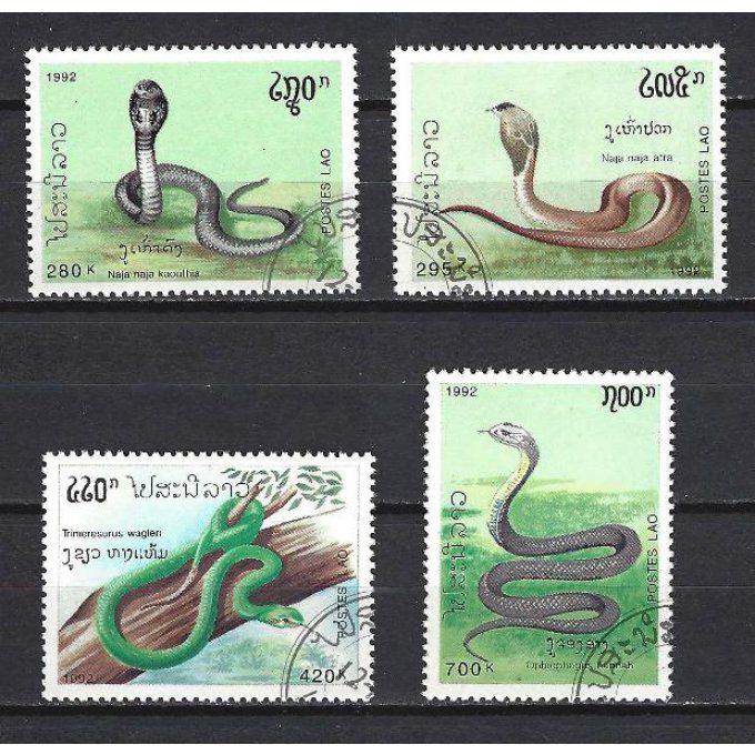 Laos 1992 (123) série complète de 4 timbres oblitérés