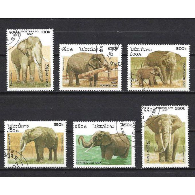 Laos 1997 (125) série complète de 6 timbres oblitérés