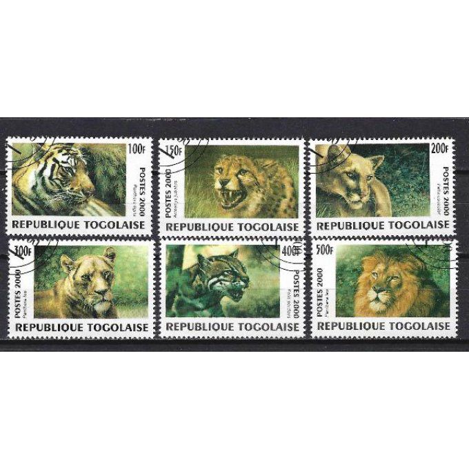 Togo 2000 (129) série complète de 6 timbres oblitérés
