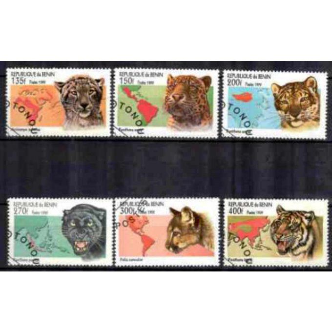 Bénin 1999 (13) série complète de 6 timbres oblitérés