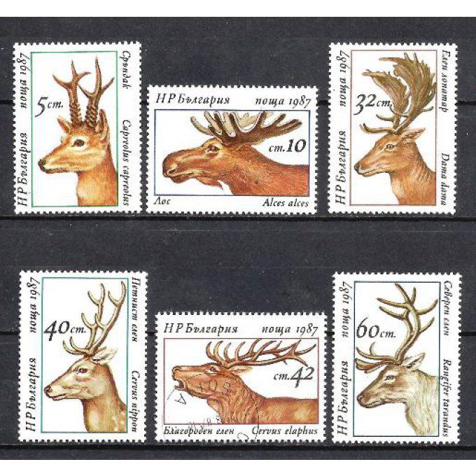 Bulgarie 1987 (140) série complète de 6 timbres oblitérés