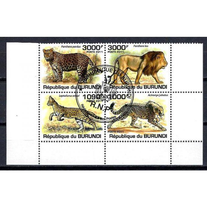 Burundi 2011 (146) série complète de 4 timbres oblitérés