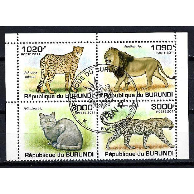 Burundi 2011 (147) série complète de 4 timbres oblitérés