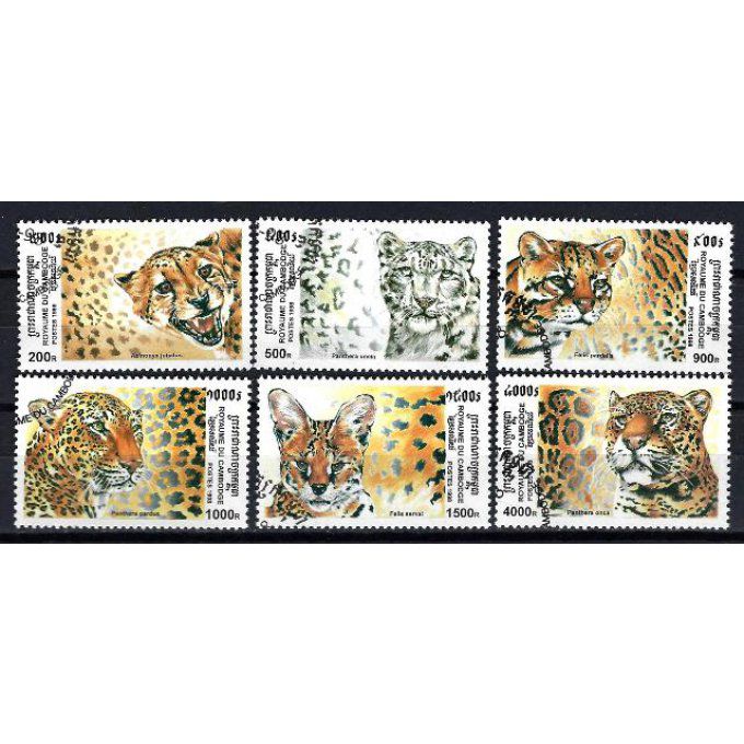 Cambodge 1998 (148) série complète de 6 timbres oblitérés