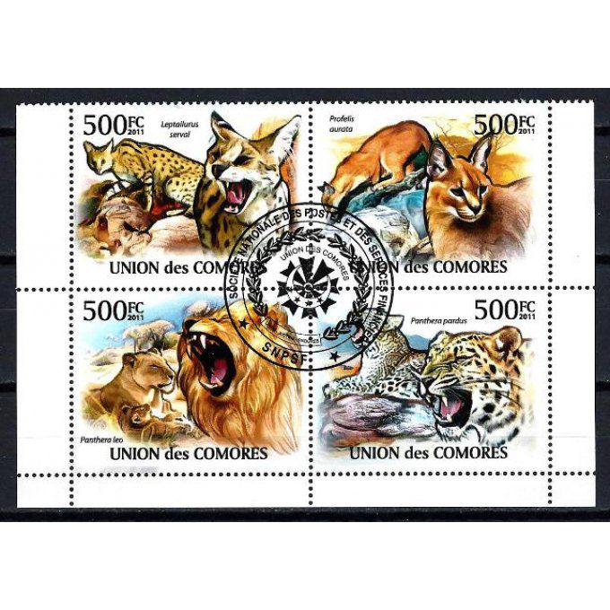 Comores 2011 (150) série complète de 4 timbres oblitérés