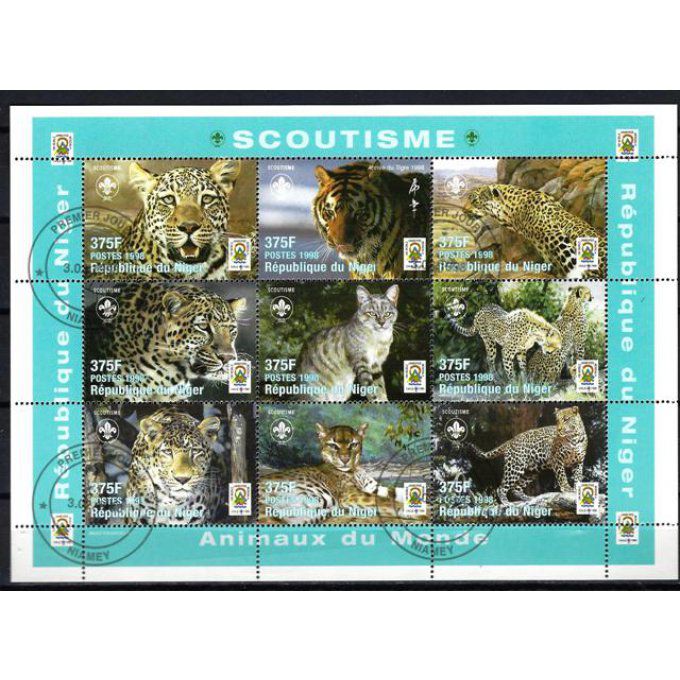 Niger 1998 (159) série complète de 9 timbres oblitérés
