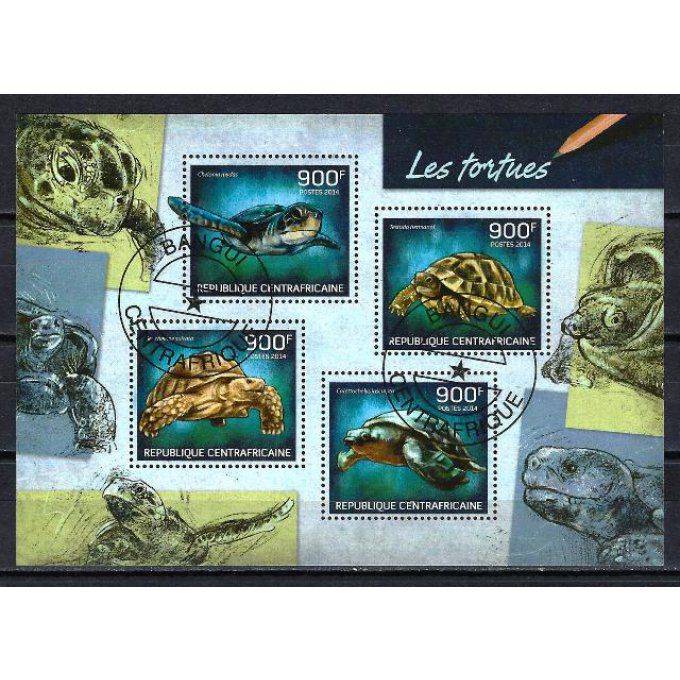 Centrafrique 2014 (161) série complète de 4 timbres oblitérés 