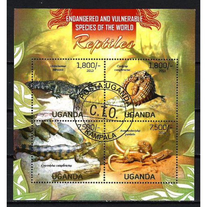 Ouganda 2013 (169) série complète de 4 timbres oblitérés