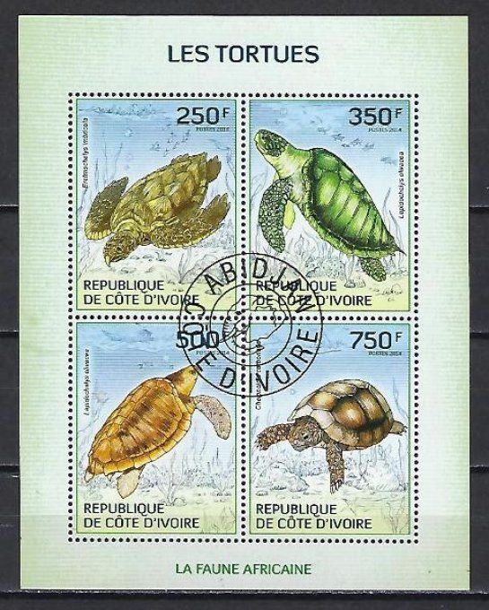Côte d'Ivoire 2014 (171) série complète de 4 timbres oblitérés