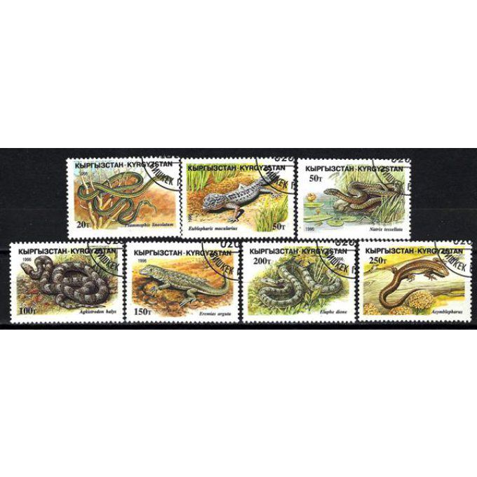 Kirghizstan 1996 (175) série complète de 7 timbres oblitérés