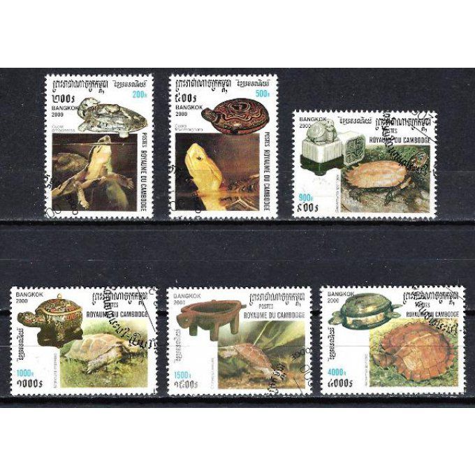 Cambodge 2000 (179) série complète de 6 timbres oblitérés