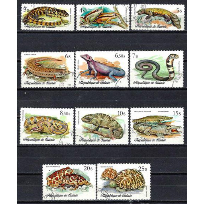 Guinée 1977 (184) série complète de 11 timbres oblitérés