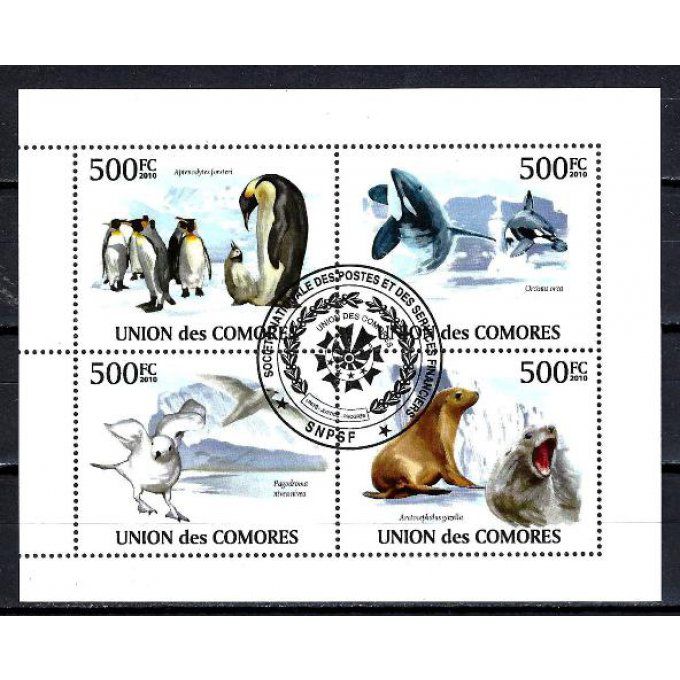 Comores 2009 (228) série complète de 4 timbres oblitérés