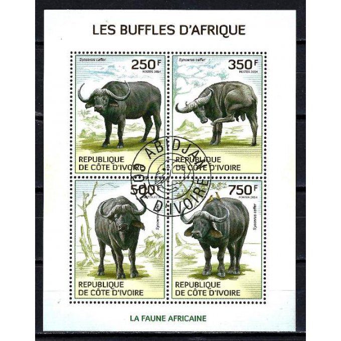 Côte d'Ivoire 2014 (230) série complète de 4 timbres oblitérés