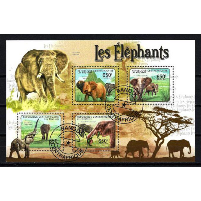 Centrafrique 2011 (238) série complète de 4 timbres oblitérés