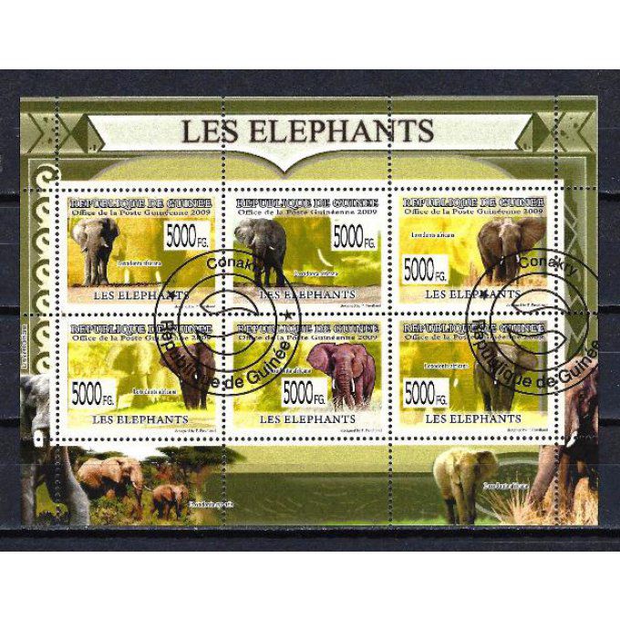 Guinée 2009 (240) série complète de 6 timbres oblitérés