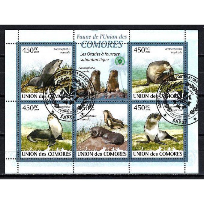 Comores 2009 (249) série complète de 5 timbres oblitérés