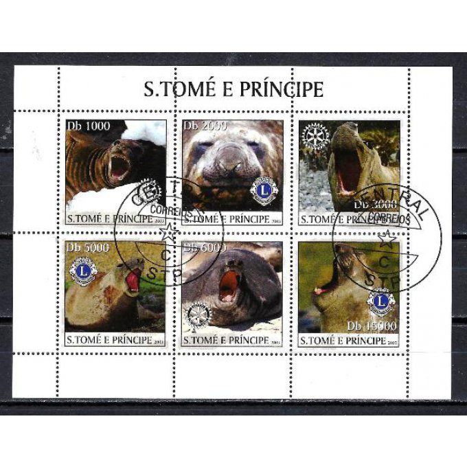 Saint Thomas et Prince 2003 (253) série complète de 6 timbres oblitérés