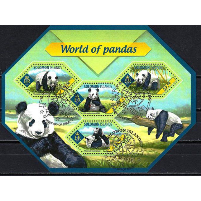 Salomon 2014 (258) série complète de 4 timbres oblitérés