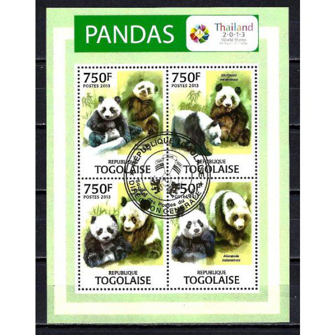 Togo 2013 (259) série complète de 4 timbres oblitérés