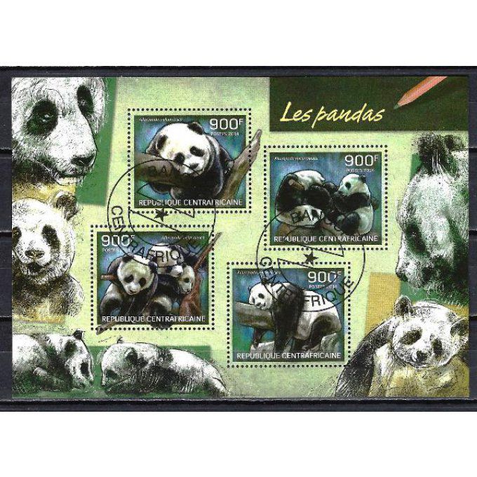 Centrafrique 2014 (263) série complète de 4 timbres oblitérés