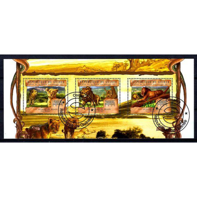 Guinée 2013 (280) série complète de 3 timbres oblitérés