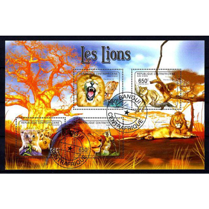 Centrafrique 2011 (282) série complète de 4 timbres oblitérés