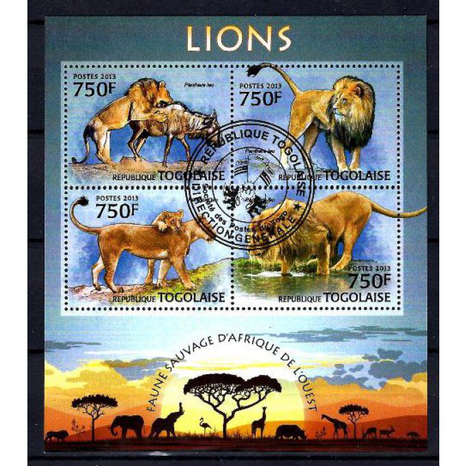 Togo 2013 (284) série complète de 4 timbres oblitérés