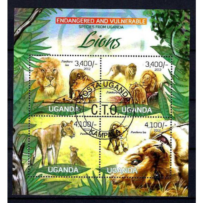 Ouganda 2012 (287) série complète de 4 timbres oblitérés